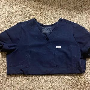 Figs medium navy blue Catarina scrub top